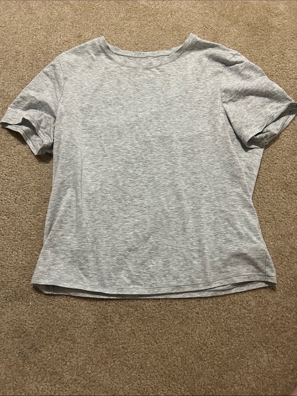 aerie Heather Light Gray Short Sleeve Crewneck Tee